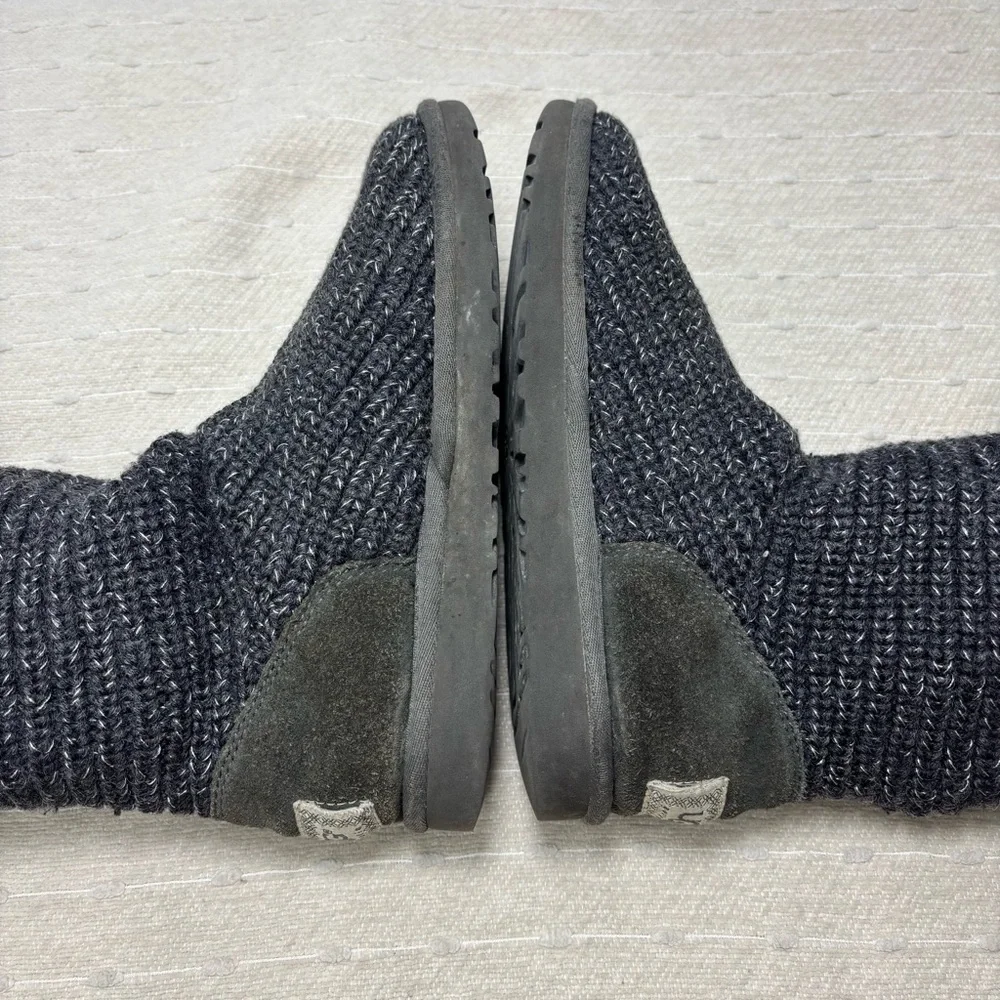 UGG Australia Cardy Tall Black Sweater Knit Button Boots Women’s Size US‎ 7